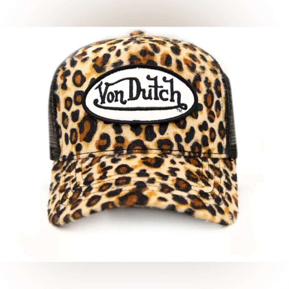 Von Dutch Leopard Pattern Cap